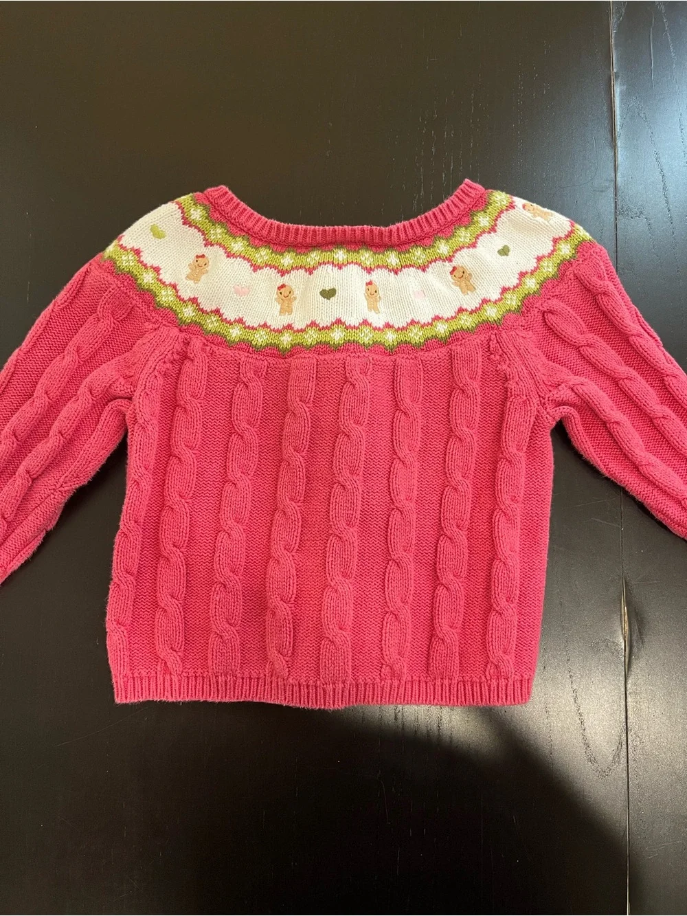 Vintage Gymboree toddler girls gingerbread cardigan with original pants set.